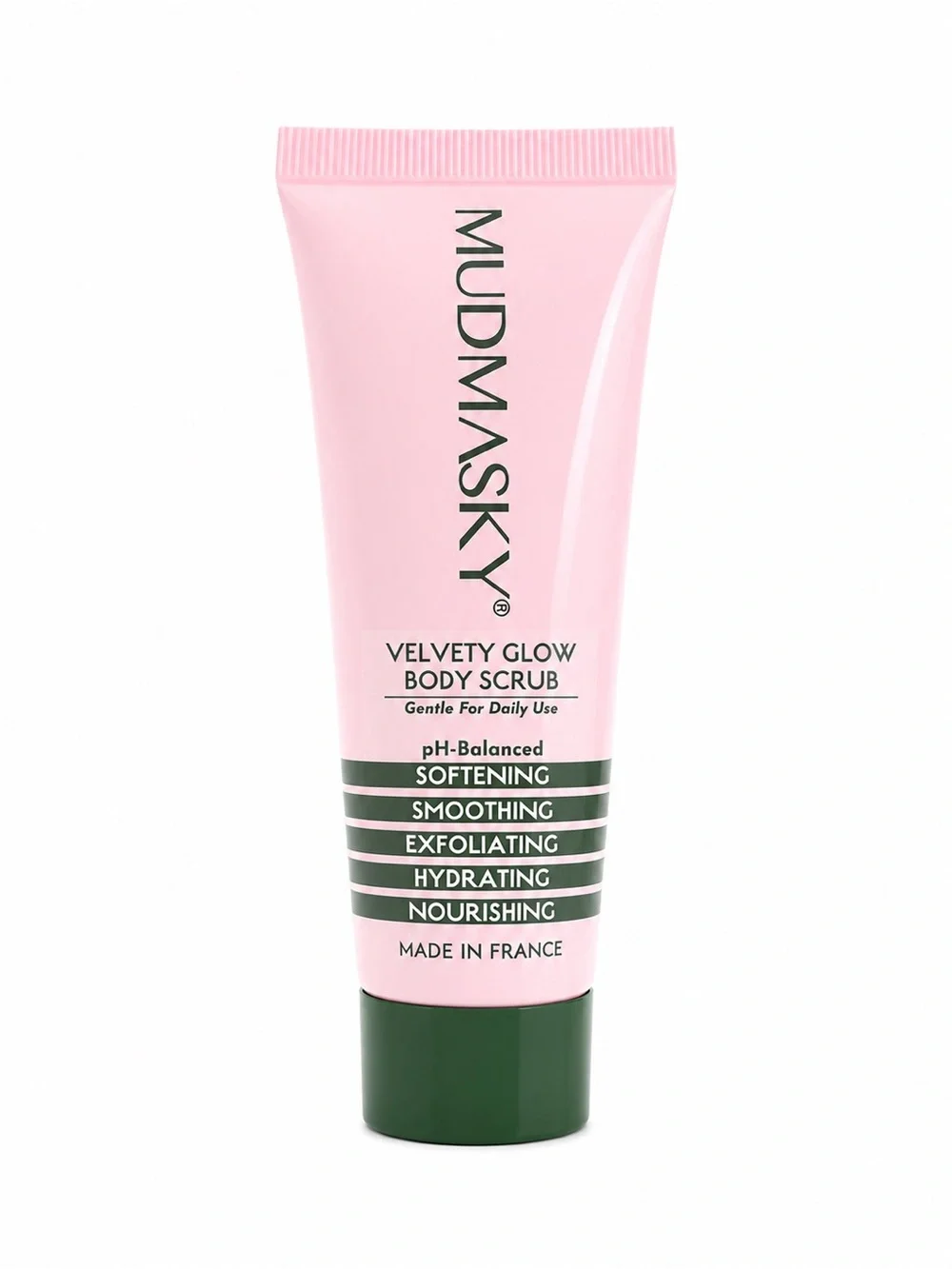 Mudmasky Velvety Glow Body Scrub 1.35 oz Exfoliating Hydrating Made France